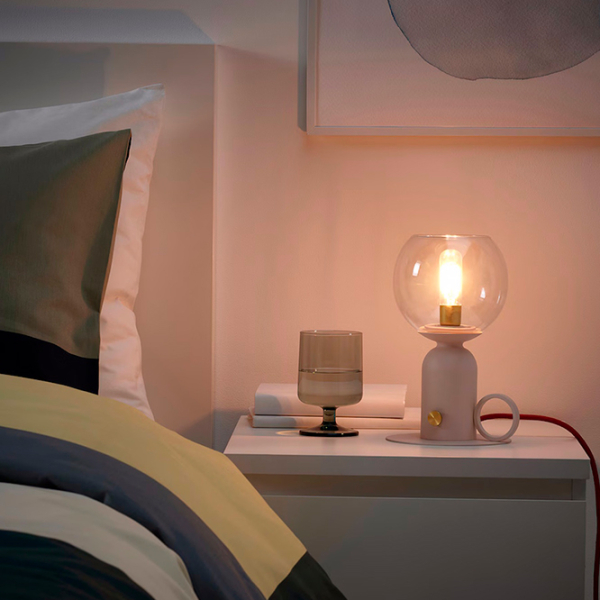 Lampă de masă Ikea Askmuller Pink Rețea photo 6