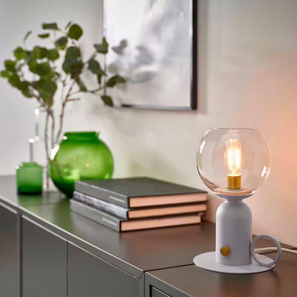 Настольная лампа Ikea Askmuller Серый От сети photo 6