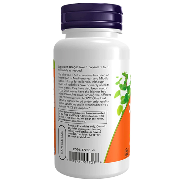 Витамины и минералы Now Foods Olive Leaf Extract   60 photo 3