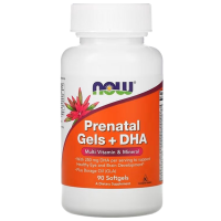Vitamine și minerale Now Foods Prenatal Gels + DHA   90
