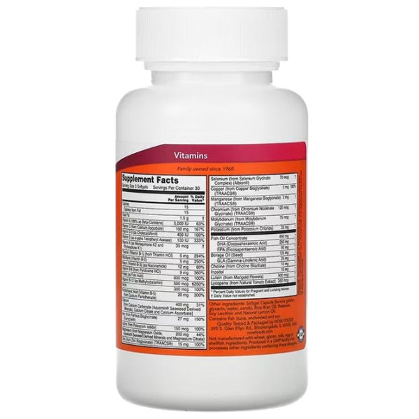 Vitamine și minerale Now Foods Prenatal Gels + DHA   90 photo 2