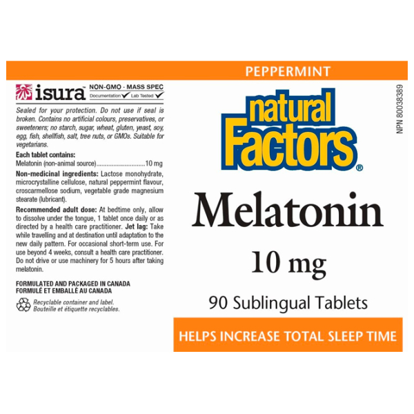 Vitamine și minerale Natural Factors MELATONIN   90 photo 2