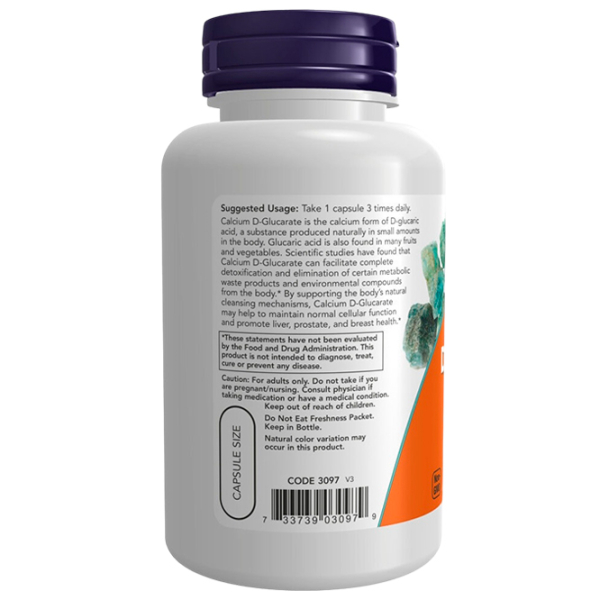 Minerale Now Foods Calcium D-Glucarate   90 photo 3