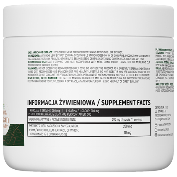 Supliment alimentar OstroVit Artichoke Extract    photo 2