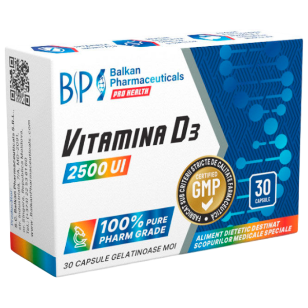 Витамины Balkan Pharmaceuticals D3-BP 2500 UI   30 photo 1