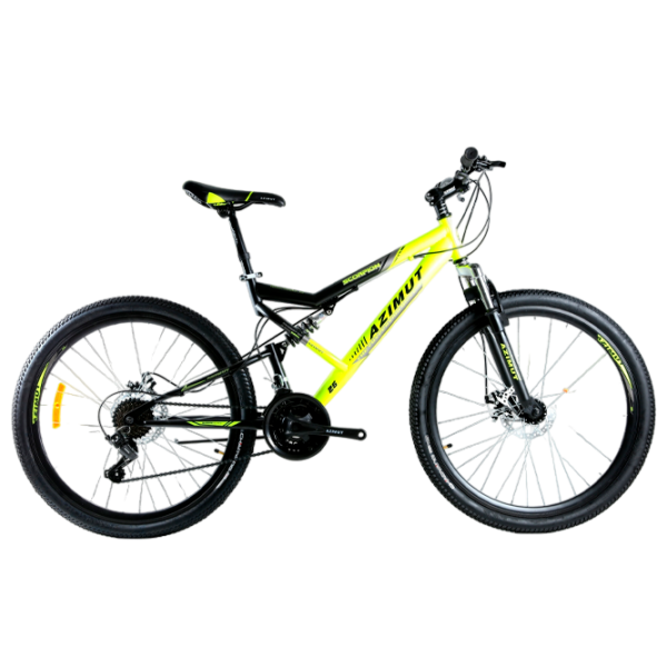 Bicicletă Azimut Scorpion 29" 19" Black Yellow Oțel / Pentru adulți photo 1
