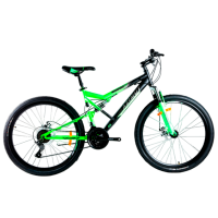 Bicicletă Azimut Scorpion 29" 19" Black Green Oțel / Pentru adulți
