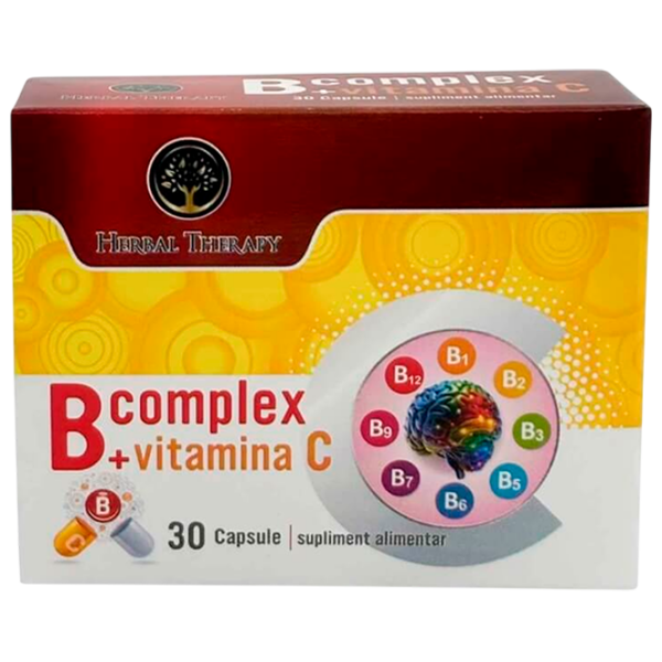 Vitamine și minerale Herbal Therapy B Complex + Vitamina C 4840257009304  30 photo 1