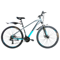 Bicicletă Crosser Gemini 29" 19" Gray Blue Oțel / Pentru adulți