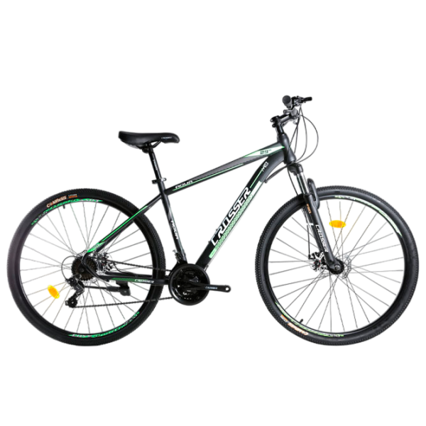 Bicicletă Crosser Aqua 29" 19" Black Green Oțel / Pentru adulți photo 5