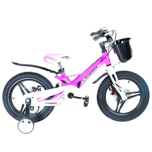 Bicicletă Crosser Hunter 18" Violet White Aliaj de magneziu / Pentru copii photo 1