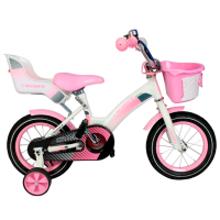 Bicicletă Crosser C3 14" Pink White Oțel / Pentru copii