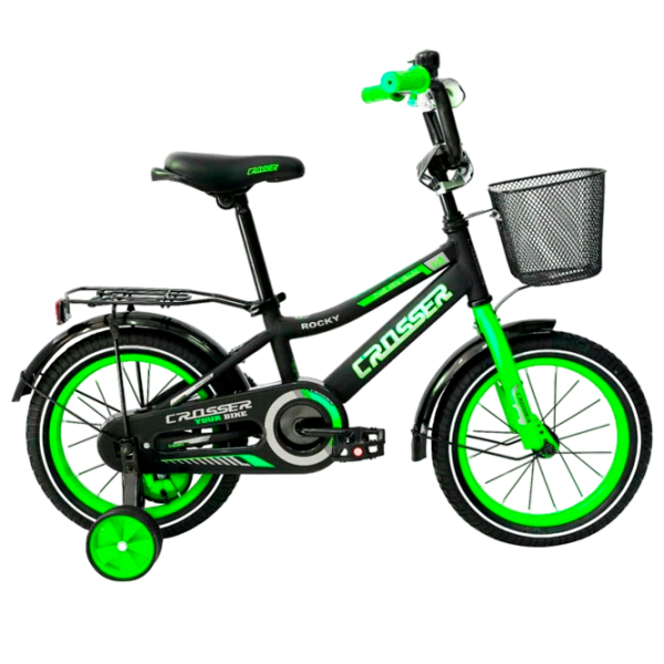 Bicicletă Crosser C13 14" Green Black Oțel / Pentru copii photo 5