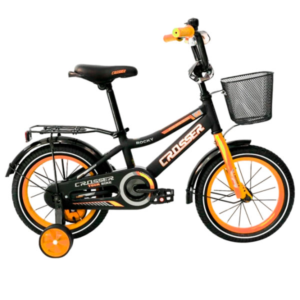 Велосипед Crosser C13 14" Оранжевый Черный Сталь / Детский photo 5