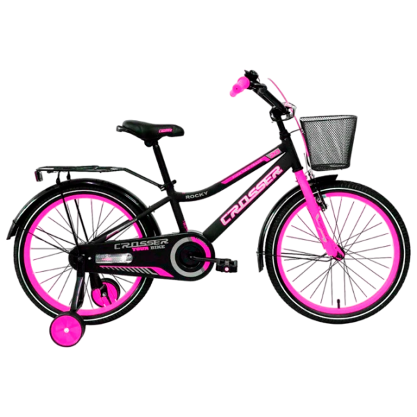 Bicicletă Crosser C13 20" Pink Black Oțel / Pentru copii photo 5