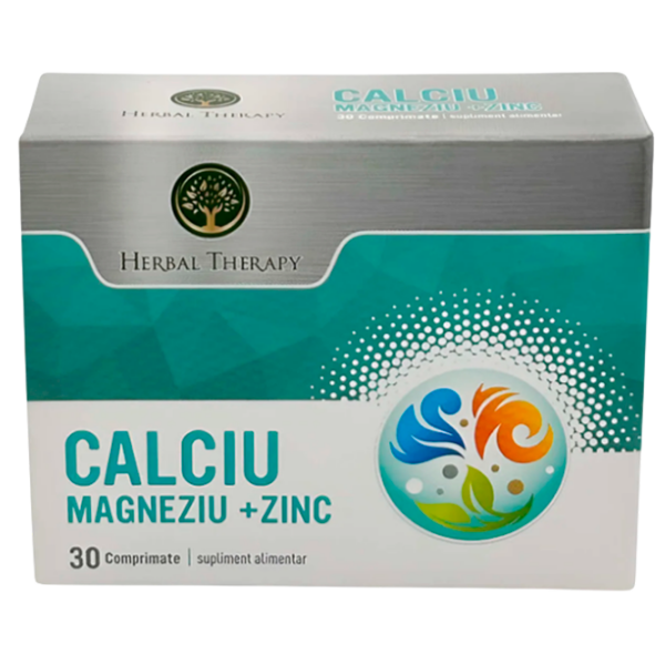 Vitamine și minerale Herbal Therapy Calciu + Magneziu + Zinc 4840257008673 30  photo 1