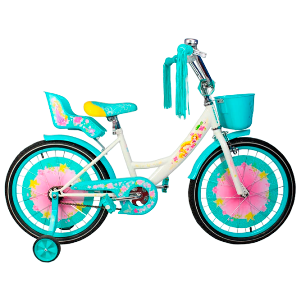 Bicicletă Crosser Girl-S 18" Turquoise White Oțel / Pentru copii photo 5