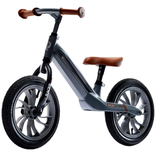 Bicicletă fără pedale Qplay Racer 12" Gray Brown Metal / Pentru copii photo 4