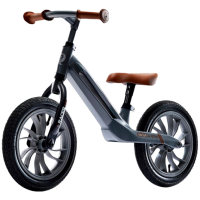 Bicicletă fără pedale Qplay Racer 12" Gray Brown Metal / Pentru copii