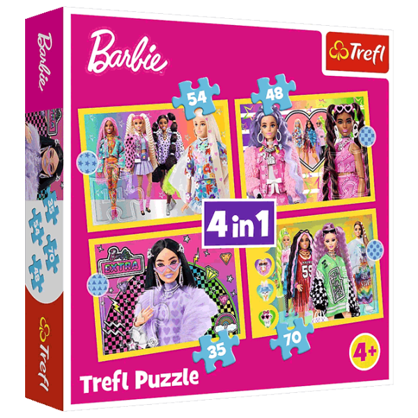 Puzzle Trefl Happy world of Barbie (34626) Numărul de piese: 207, Vârsta recomandată: 4+ photo 1