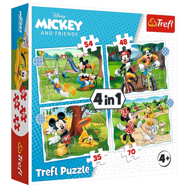 Puzzle Trefl Mickey Mouse nice day (34604) Количество деталей: 207, Рекомендуемый возраст: 4+ photo 1