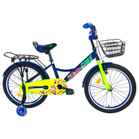 Bicicletă Krakken Spike 16" 14" Blue Yellow Oțel / Pentru copii