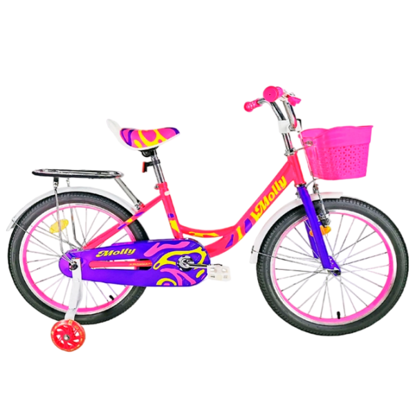 Bicicletă Krakken Molly 16" 14" Pink Blue Metal / Pentru copii photo 3