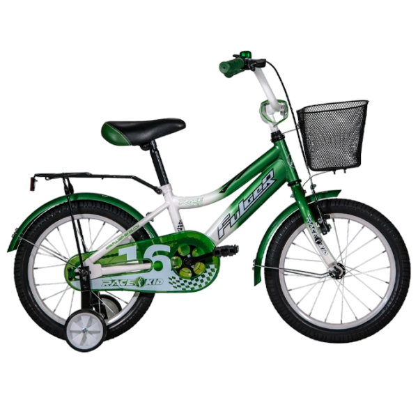 Bicicletă Fulger Rase Kid 16" Green White Oțel / Pentru copii photo 3