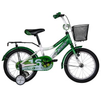 Bicicletă Fulger Rase Kid 16" Green White Oțel / Pentru copii