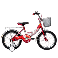 Bicicletă Fulger Panda 16" 9.5" Red White Oțel / Pentru copii