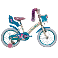 Bicicletă Fulger Fairy 16" 9.5" Blue White Oțel / Pentru copii