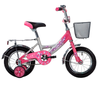 Bicicletă Fulger Bee Star 12" 10" Pink Silver Oțel / Pentru copii