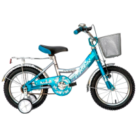 Bicicletă Fulger Puppy 14" 9.1'' Blue Silver Oțel / Pentru copii