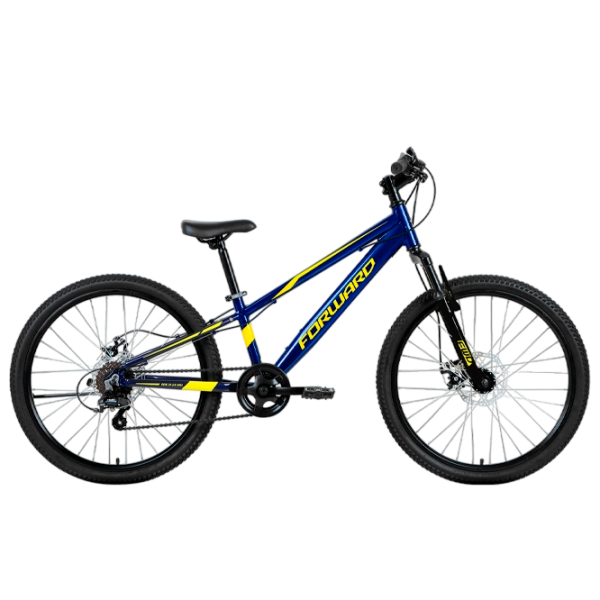 Bicicletă Forward Rise 24" 11" Blue Yellow Aluminiu / Pentru copii photo 5