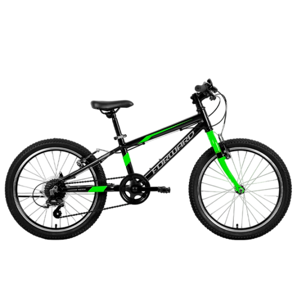 Bicicletă Forward Rise 20" 10.5" Black Green Aluminiu / Pentru copii photo 5