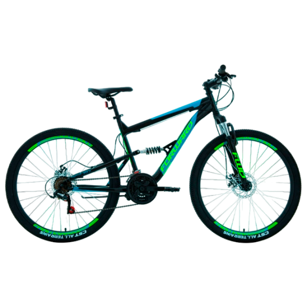 Велосипед Forward Raptor 27.5" 16" Черный Teal Сталь / Взрослый photo 6