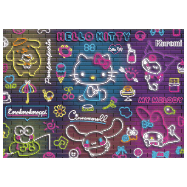Puzzle Trefl Neon Hello Kitty (37523) Количество деталей: 500, Рекомендуемый возраст: 10+ photo 2