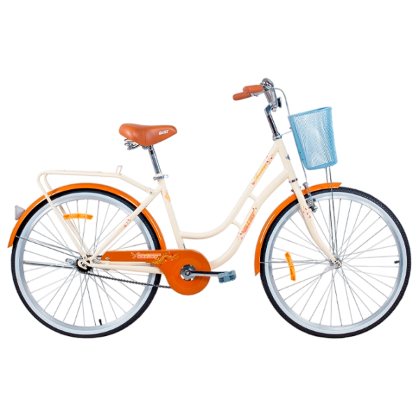 Bicicletă Aist Avenue 26" 17" Beige Orange Oțel / Pentru adulți photo 1