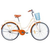 Bicicletă Aist Avenue 26" 17" Beige Orange Oțel / Pentru adulți