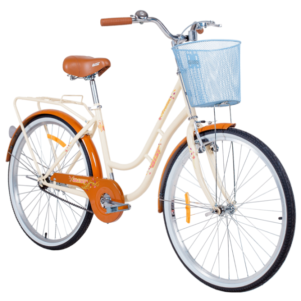 Bicicletă Aist Avenue 26" 17" Beige Orange Oțel / Pentru adulți photo 2