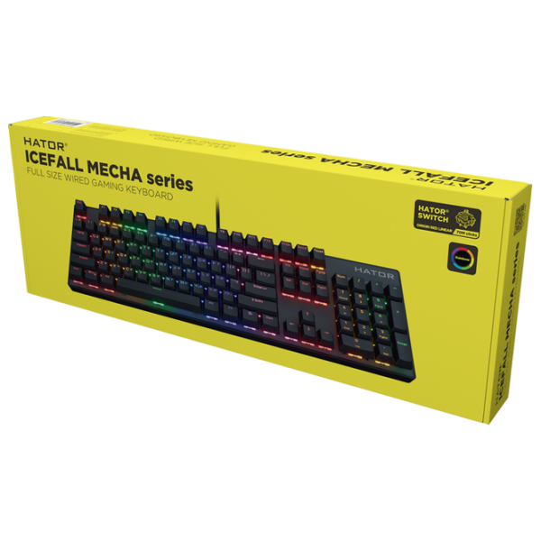 Tastatură Hator Icefall Black Gaming, Cu fir photo 6