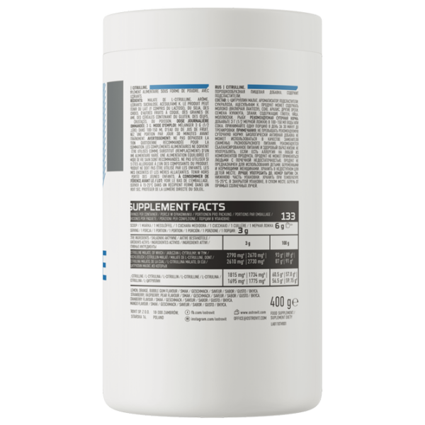 Aminoacizi OstroVit Citrulline (5903246227369) 400 g  photo 3