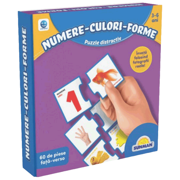 Puzzle Noriel Numere-culori-forme (S01001444) Numărul de piese: 60, Vârsta recomandată: 3+ photo 1
