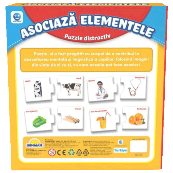 Puzzle Noriel Asociaza Elementele (S00001437) Numărul de piese: 60, Vârsta recomandată: 3+ photo 2