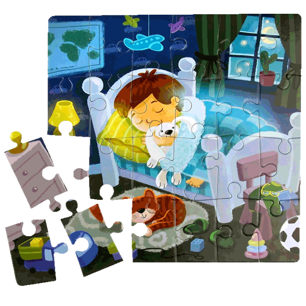 Puzzle DoDo Daily Routines (300130) Количество деталей: 72, Рекомендуемый возраст: 3+ photo 1