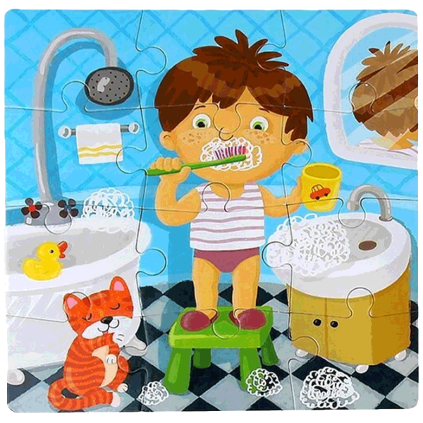 Puzzle DoDo Daily Routines (300130) Количество деталей: 72, Рекомендуемый возраст: 3+ photo 2