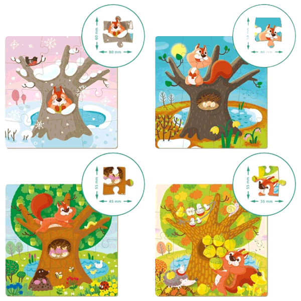 Puzzle DoDo Seasons (300125) Количество деталей: 72, Рекомендуемый возраст: 3+