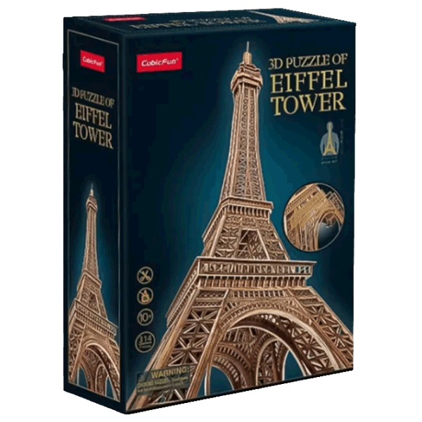 Puzzle CubicFun Eiffel Tower (MC284h) Количество деталей: 314, Рекомендуемый возраст: 10+ photo 1
