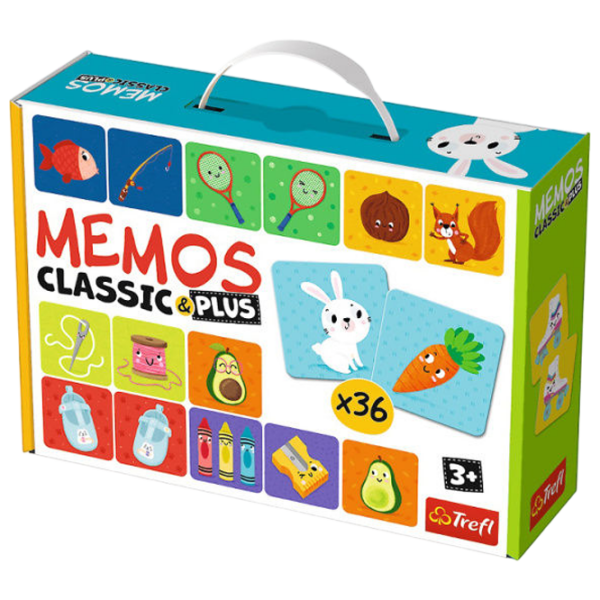 Настольная игра Trefl Memos Classic & Plus Логическая игра, 3+