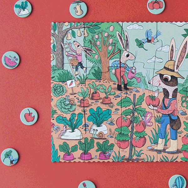 Puzzle Londji Rabbit's Garden (PZ568) Количество деталей: 24, Рекомендуемый возраст: 3+ photo 5